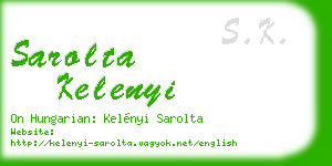 sarolta kelenyi business card